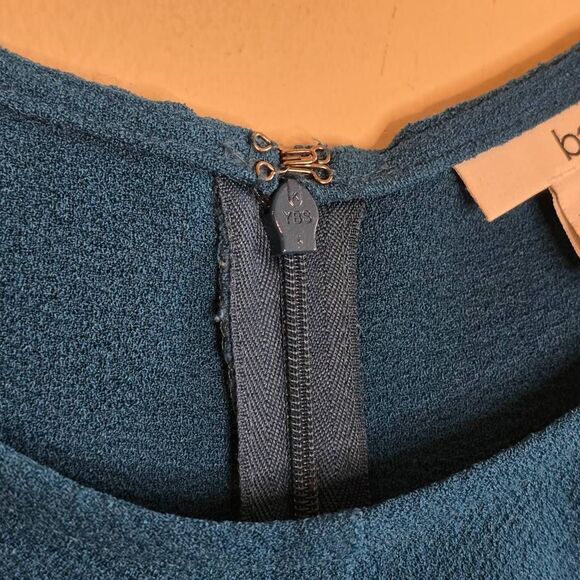 Bar III Sheath Dress Women’s Size Small Teal Blue Knotted Knee Length Work Party - Picture 9 of 15